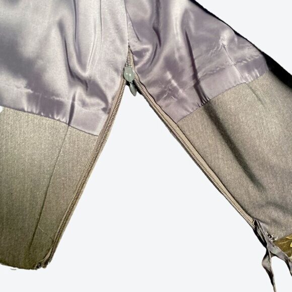 Alex Marie Gray Pencil Skirt Button Accents Size 16 Lining Business Wear Designe - Picture 11 of 12